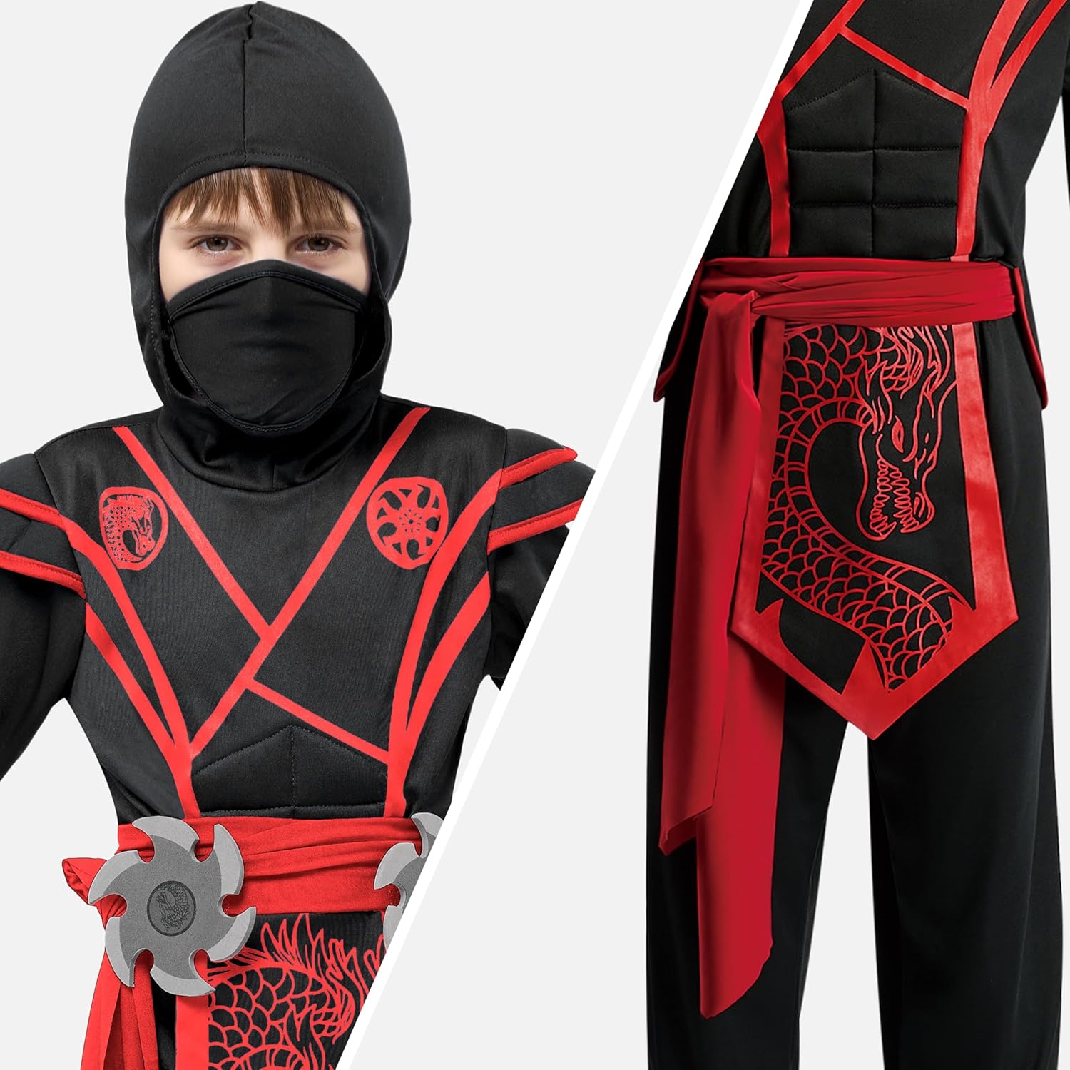 Disfraz de Ninja Dragón Rojo Disfraz de Ninja Dragón Rojo